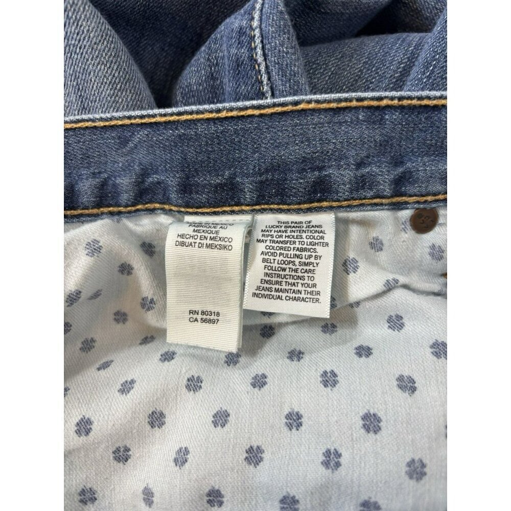 Lucky Brand 121 Slim Straight Jeans Men's 42x32 Blue Medium Wash Comfort - Picture 11 of 11